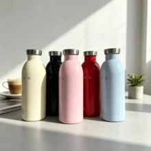 1pc, Co-Branded 24Bottles Insulated Water Bottle, Minimalist Ins Style, Reusable, Perfect Gift Choice For Office, Outdoor, Camping - Multicolor - View 1