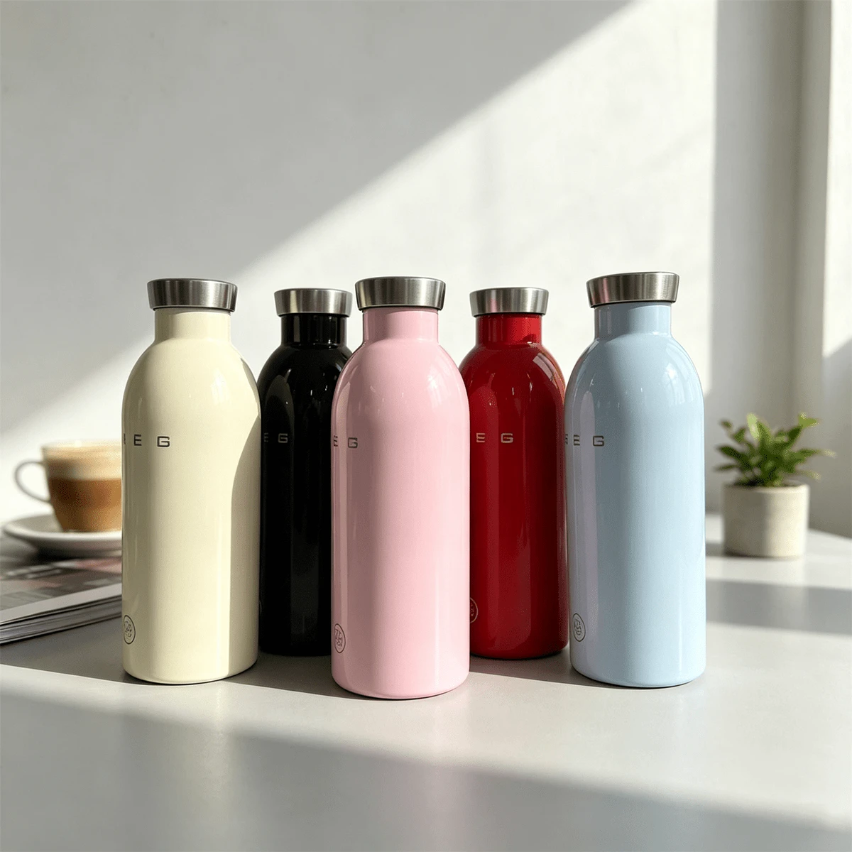 1pc, Co-Branded 24Bottles Insulated Water Bottle, Minimalist Ins Style, Reusable, Perfect Gift Choice For Office, Outdoor, Camping - Multicolor - View 1