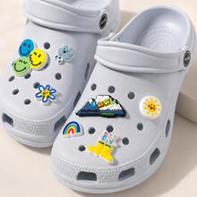 Chinelo Feminino Estilo Babuche Pigente Corfly Baixo 100% EVA Solado Leve Antiderrapante broches - Névoa - Visão 5
