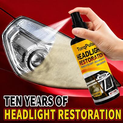 Headlight Restoration Polish , Removes Yellowing & Oxidation, Restores Clarity To Foggy Headlights, Long-Lasting Protection, Easy DIY Headlight Cleaner & Restorer For Cars, Trucks, SUVs, Motorcycles,Vehicles,Headlight Restoration Polish Tool