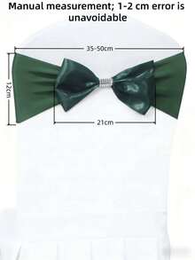 5/25 pcs Pita Pita Kursi Elastis Spandex dengan Gesper Rhinestone, Pita Satin Elastis untuk Sandaran Kursi, Cocok untuk Dekorasi Perjamuan, Pesta, Acara, Hotel, Ulang Tahun, Pernikahan dan Natal - MultiWarna - View 3
