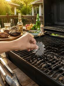 2pcs/1pc Stainless Steel Grill Scraper, Suitable For Cleaning Grill And Camping Accessories, Dishwasher , No Bristles - Multicolor - View 10