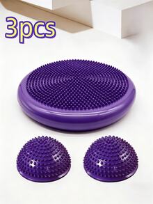 3pcs Multi-Functional Balance Pad-A Soft Core Training Pad, Massage Yoga Mat, Suitable For And Balance Training,Yoga Accessories - Multicolor - View 1