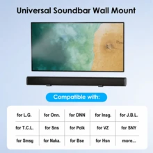 2pcs Universal Soundbar Wall Mount Bracket, Adjustable Depth 4-6.1 Inches, Metal Soundbar TV Under-Mount Shelf With Anti-Slip Pads, 30lbs Load Capacity, Suitable For Most Soundbars And Home Theater Audio System Speakers - 2pcs - View 7