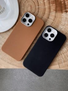 Autumn/Winter Collection 3 Luxury Leather Feel Phone Cases Black Grey Brown Phone Case For IP11/12/13/14/15/16promax/17/17PRO/17PROMAX/17AIR Phone Case - Multicolor - View 2