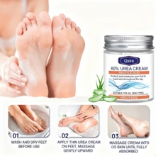 Qxira Krim Perbaikan Tangan & Kaki dengan 60% Urea dan Asam Salisilat, untuk Tumit Kering Pecah-pecah, Eksfoliasi Kulit Mati dan Kapalan, Krim Pelembap Intensif untuk Kulit Kasar Mengelupas, Cocok untuk Semua Jenis Kulit, 100g - 100g - View 2