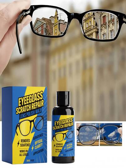 Crema de reparación de arañazos para gafas, limpieza diaria de manchas y arañazos en lentes, pasta de mantenimiento de visión clara, pule lentes y suaviza arañazos finos en la superficie, regalo para familiares y amigos