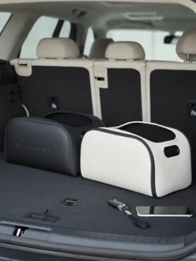 Car Trunk Organizer Storage Box With Built-In Pockets, Suitable For Trucks, SUVs, Designed For Car Trunk, High Functionality. Car Trunk Storage Box, Passenger Seat Premium Storage Box, Large Capacity Storage Box, Large Opening Storage Box - Trunk Storage - View 3