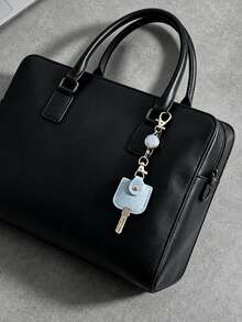 2pcs/1pc PU Leather Bag Charm, Retractable Key Holder, Extendable Key Chain, Gold Double Buckle And Protective Key Sleeve, Anti-Lost Bag Pendant, Suitable For Handbags, Wallets, Backpacks And Car Keys, Multiple Colors - A - View 4
