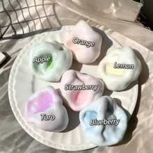 6cm 大號可塑性冰皮麻糬手工球，逼真麻糬蛋糕捏捏玩具，超薄冰皮紓壓玩具，便攜旅行減壓玩具，節日禮物、生日禮物、復活節、萬聖節、聖誕禮物 - 彩色 - 查看 4