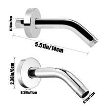 Stainless Steel Round Shower Arm For Wall-Mounted Installation, Shower Rod Pipe Holder, Bathroom Shower Head Support Elbow, American-Style Shower Bracket With Plated Handheld Shower Holder And Fixed Shower Head Mount - Bent Pipe Bracket - View 8