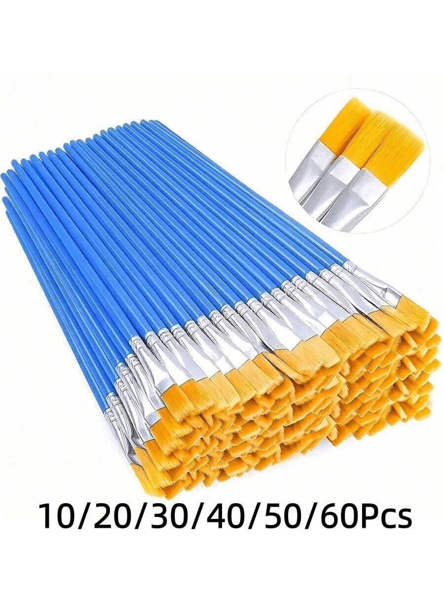 Small Fine Nylon Hair Detail Flat Paint Brush Painting Watercolor