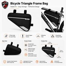 MERXC Brand Bicycle Triangle Bag, Large Capacity Front Frame Storage Bag, Tool Storage Pouch, Compatible With Mountain Bike, Road Bike And MTB - Multicolor - View 6