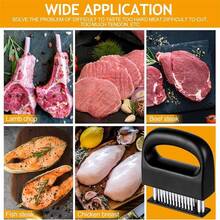 1PC Multi-Purpose Stainless Steel Manual 48-Needle Meat Tenderizer, Ergonomic Non-Slip Handle, Home Kitchen Meat Tenderizing Tool, Suitable For Beef, Chicken, Fish, Quickly Breaks Down Meat Fibers, Fully Absorbs Flavor And Improves Meat Texture, Efficient Perforation Design, Durable And Resistant To Needle Breakage, Essential For Daily Home Cooking, Professional Chef Commercial Meat Tenderizer Accessory, Specialized Kitchen Tool For Western Steak Marinating And Pre-Treatment - Multicolor - View 8