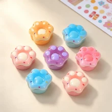 6/12/18pcs Cute 3D Cat Paw DIY Resin Pendant Accessories, Suitable For DIY Crafts, Hair Clips, Scrapbooking Jewelry Making Materials Decoration - Random Mixed - Creative Cat Paw Theme - View 1