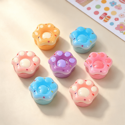 6/12/18pcs Cute 3D Cat Paw DIY Resin Pendant Accessories, Suitable For DIY Crafts, Hair Clips, Scrapbooking Jewelry Making Materials Decoration - Random Mixed