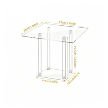 Acrylic Cake Bread Display Stand Transparent Donut Dessert Pastry Display Rack Glass Display Stand Transparent Storage Tray Kitchen Use Christmas Gift Back To School - Clear - View 14