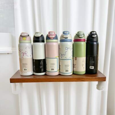 32oz Stainless Steel Insulated Water Bottle - Leak-Proof Sports Water Bottle With Dual-Function Straw Lid And Wide Mouth Design - Keeps Drinks Cold For 24 Hours - Suitable For Fitness, Travel And Daily Use, Large Capacity Insulated Water Cup