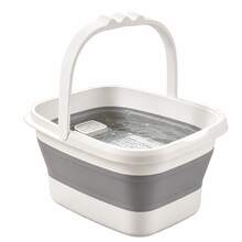 1pc Foldable Foot Bath Basin, Foot Soaking Bucket, Foot Soak Tub, Nail Care Foot Therapy, Home SPA - Grey - View 6