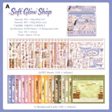 Cozy Home Scene Stickers: 20 PET Sticker Sheets (Including Hollow) + 11 Background Cards. Exquisite Home Landscape Stickers, Mini Indoor Scene Stickers, Fun Stickers, Suitable For Journals, Scrapbooks, DIY Crafts And Aesthetic Decoration. - Multi-color a - View 11