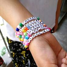 100/500/1000/1200pcs Acrylic Letter Beads Set - DIY Jewelry Making For Friendship Bracelets - 26 Styles, Colorful, Versatile, Easy To Use - Multicolor - View 3