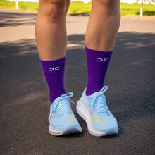 Adult Polyamide Running Socks With 3D Cuff, Breathable, Thermal Comfort, High Performance, Spinning, Cycling - Morado - Ver 5