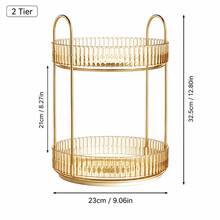 Organizer Makeup Berputar 360°, Cocok untuk Meja Rias, Kotak Penyimpanan Perawatan Kulit Transparan Kapasitas Besar, Kotak Penyimpanan Parfum, Organizer Meja Rias, 1 buah, Perlengkapan Penting untuk Kembali ke Sekolah - Sampanye - View 10