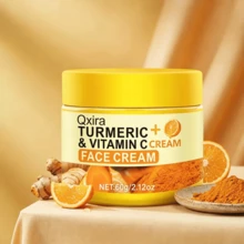 Qxira Krim Wajah Kunyit + Vitamin C: Krim Wajah Pelembap Mendalam yang Mengandung Ekstrak Kunyit, Membantu Meningkatkan Elastisitas Kulit, Mengencangkan Kulit, dan Membuat Kulit Lembut dan Bercahaya - 60g/2.12oz - View 6