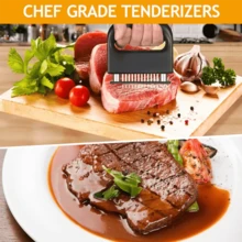1PC Multi-Purpose Stainless Steel Manual 48-Needle Meat Tenderizer, Ergonomic Non-Slip Handle, Home Kitchen Meat Tenderizing Tool, Suitable For Beef, Chicken, Fish, Quickly Breaks Down Meat Fibers, Fully Absorbs Flavor And Improves Meat Texture, Efficient Perforation Design, Durable And Resistant To Needle Breakage, Essential For Daily Home Cooking, Professional Chef Commercial Meat Tenderizer Accessory, Specialized Kitchen Tool For Western Steak Marinating And Pre-Treatment - Multicolor - View 11