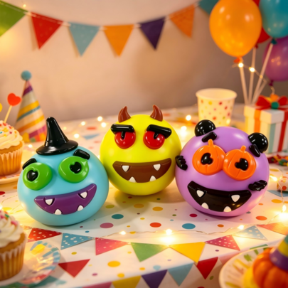 Juguete de goma suave TPR con forma de cara de perro monstruo de Halloween DIY, pelota antiestrés para aliviar la tensión, regalo de Año Nuevo, regalo de cumpleaños, regalo de Navidad, regalo de Halloween, regalo perfecto, regalo, squishy, juguetes, Halloween, juguetes squishy, juguetes para niños, Navidad, squishy dumpling, masa moldeable, pelota antiestrés, queso, rellenos para bolsas de fiesta de Halloween, squishys