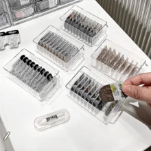 Hộp lưu trữ độ trong suốt cao, kệ để bàn nhiều tầng thẩm mỹ cao, hộp sắp xếp acrylic dạng ngăn kéo chống bụi cho kính áp tròng - Xem 4