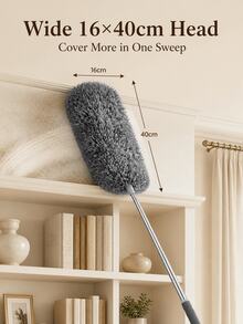 Premium Extendable Duster, Flexible Bendable Brush Head, Reusable Washable Dusting Brush, Multi-Function Cleaning Tool, Suitable For High Ceilings, Corners, Home Furniture And Car Interior Cleaning - View 6