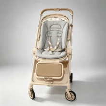 1pc Thickened Cotton Stroller Seat Cushion, Baby High Chair Pad, Soft Pure Cotton Stroller Accessory For Autumn/Winter - Multicolor - View 10