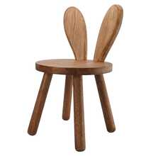 1pc Solid Wood Stool, Wooden Photography Prop, Creative Small Bench, Cute Rabbit Ear Solid Wood Stool, Simple Shoe Changing Bench, Modern Cute Animal Design Chair, Suitable For Room Decoration, Studio Photography Prop, Living Room, Bathroom, Kitchen, Classroom, Cute And Portable - Multicolor - View 8