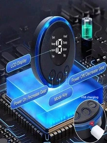 جهاز تدليك الرقبة بالنبضات الكهربائية EMS، مع 8 أوضاع تدليك و19 مستوى شدة، استرخاء عميق، تخفيف توتر العضلات، 1 جسم رئيسي ووسادة تدليك، أداة استرخاء محمولة للجسم بالكامل - متعدد الألوان - مشاهدة 10