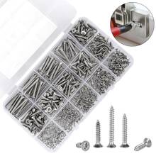 800pcs Self Tapping Screw Hybrid Set With Storage Box, M2 Cross Flat Head Metal Woodworking Screws, Easy To Secure Fastening Kit - 800pcs - View 4