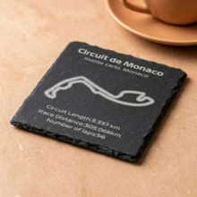 1pc 10cm*10cm Natural Stone Racing Track Coaster, 8 Track Designs, Laser Engraved Track Map Stone Drink Coaster, Heat Resistant Non-Slip Square Coaster, Racing Decoration, Racing Fan Gift, Car Enthusiast Gift, Birthday Christmas Gift - Black - View 17
