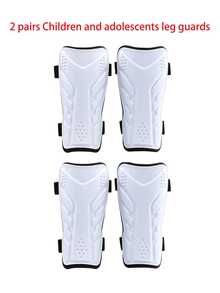 2 Pairs Kids & Teens Professional Soccer Cycling Shin Guards, New Dual-Strap Shin Guards - Multicolor - View 5