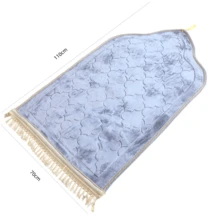 1pc Solid‑Color Arch‑Shaped Prayer Mat, Fleece Thickened Worship Rug, Ramadan Festival Gift For Daily Worship - Multicolor - View 4