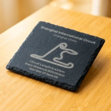 1pc 10cm*10cm Natural Stone Racing Track Coaster, 8 Track Designs, Laser Engraved Track Map Stone Drink Coaster, Heat Resistant Non-Slip Square Coaster, Racing Decoration, Racing Fan Gift, Car Enthusiast Gift, Birthday Christmas Gift - Black - View 21