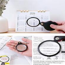 3-Piece Set (1pc 80x Magnifying Glass + 2pcs Random Color Cleaning Cloths), With Leather Case, Portable Foldable And Sturdy Rotating Protective Cover. Suitable For Reading, Inspection, Crafting And Daily High-Definition Viewing Needs - Upgraded Version - View 5