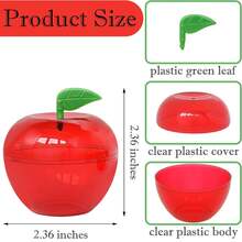 10/20pcs Thanksgiving Week Gift Plastic Apple-Shaped Container Box, Large Capacity Red Box, Thanksgiving Gift Box Year-End Halloween Christmas Christmas Eve Party Back To School Decoration - Red - View 4