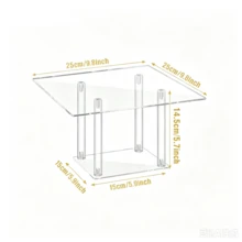 Acrylic Cake Bread Display Stand Transparent Donut Dessert Pastry Display Rack Glass Display Stand Transparent Storage Tray Kitchen Use Christmas Gift Back To School - Clear - View 15
