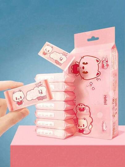 8/16/32/64/128pcs Cute Mini Portable Cleaning Wipes Are Convenient For Cleaning Everyday Items, Dusting Desktops, And Cleaning Home Furniture. Suitable For Travel, Office, And Kitchen Use (For Cleaning Items Only; Do Not Use On Human Skin)