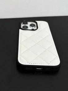 New Diamond Pattern 4-Color Fashion Phone Case Compatible With Apple 13, 15 Pro, 14, 16 Pro Max Protective Shockproof Shell - White - View 5