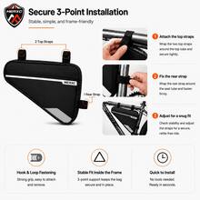 MERXC Brand Bicycle Triangle Bag, Large Capacity Front Frame Storage Bag, Tool Storage Pouch, Compatible With Mountain Bike, Road Bike And MTB - Multicolor - View 3