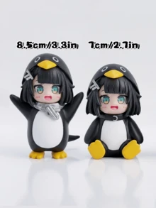"Gugugaga" Cute Penguin Meme Funny Figurine, Humorous Desktop Decor Ornament, Cartoon Game Lover Gift - Multicolor - View 12