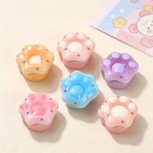 6/12/18pcs Cute 3D Cat Paw DIY Resin Pendant Accessories, Suitable For DIY Crafts, Hair Clips, Scrapbooking Jewelry Making Materials Decoration - Random Mixed - Creative Cat Paw Theme - View 2