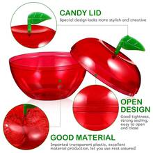 10/20pcs Thanksgiving Week Gift Plastic Apple-Shaped Container Box, Large Capacity Red Box, Thanksgiving Gift Box Year-End Halloween Christmas Christmas Eve Party Back To School Decoration - Red - View 6