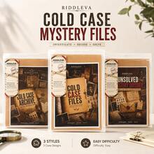 لعبة ألغاز RIDDLEVA Cold Case Unsolved Mystery، لعبة تحقيق جنائي استنتاجية غامرة، ملفات قضية للتحقيق والبحث عن الأدلة، لعبة طاولة تفاعلية مشوقة للحفلات، مناسبة للمبتدئين - متعدد الألوان - مشاهدة 1